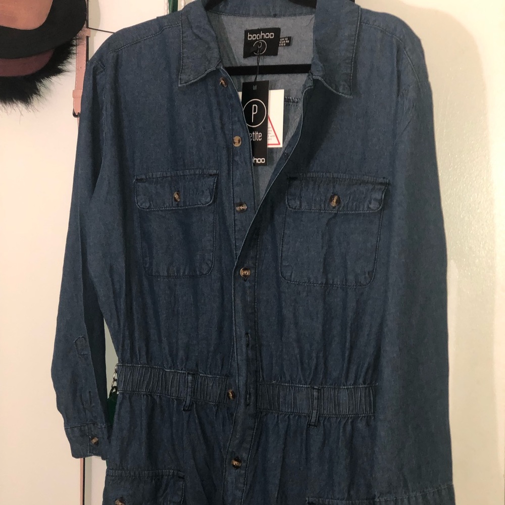 Petite Denim jumpsuit